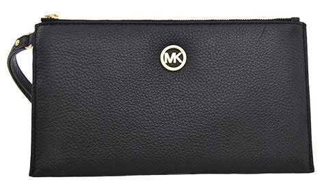 michael kors fulton large leather top zip clutch and wristlet|Fulton Large Pebbled Leather Smartphone Wristlet .